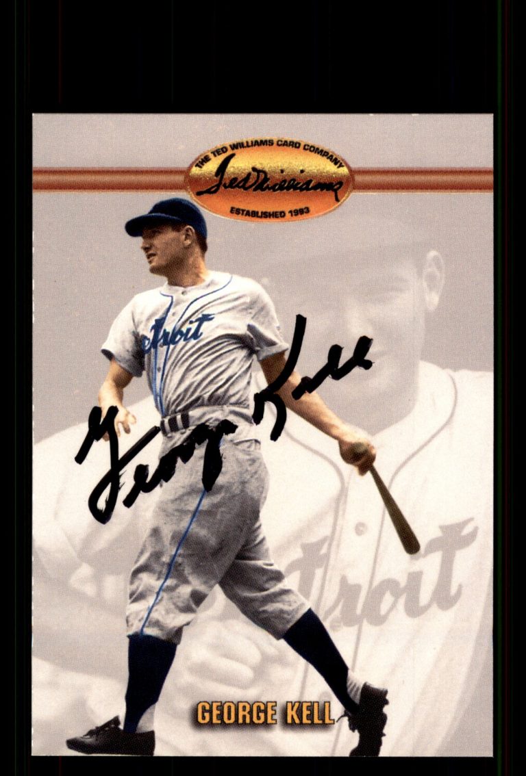 Signed Baseball Card Auto George Kell 1993 Ted Williams #39 Detroit Tigers