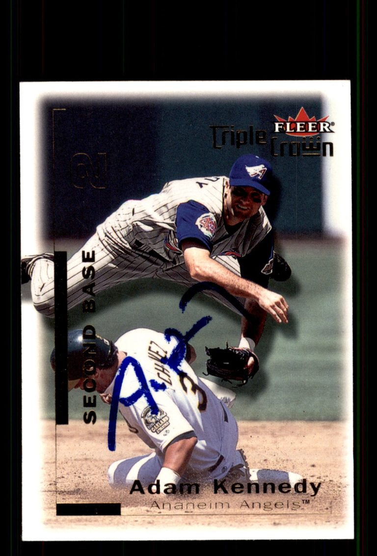 Signed Baseball Card Auto Adam Kennedy 2001 Fleer Triple Crown #240