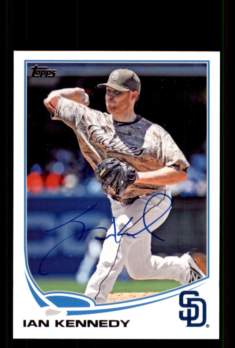 Signed Baseball Card Auto Ian Kennedy 2013 Topps Update #US299 San Diego Padres