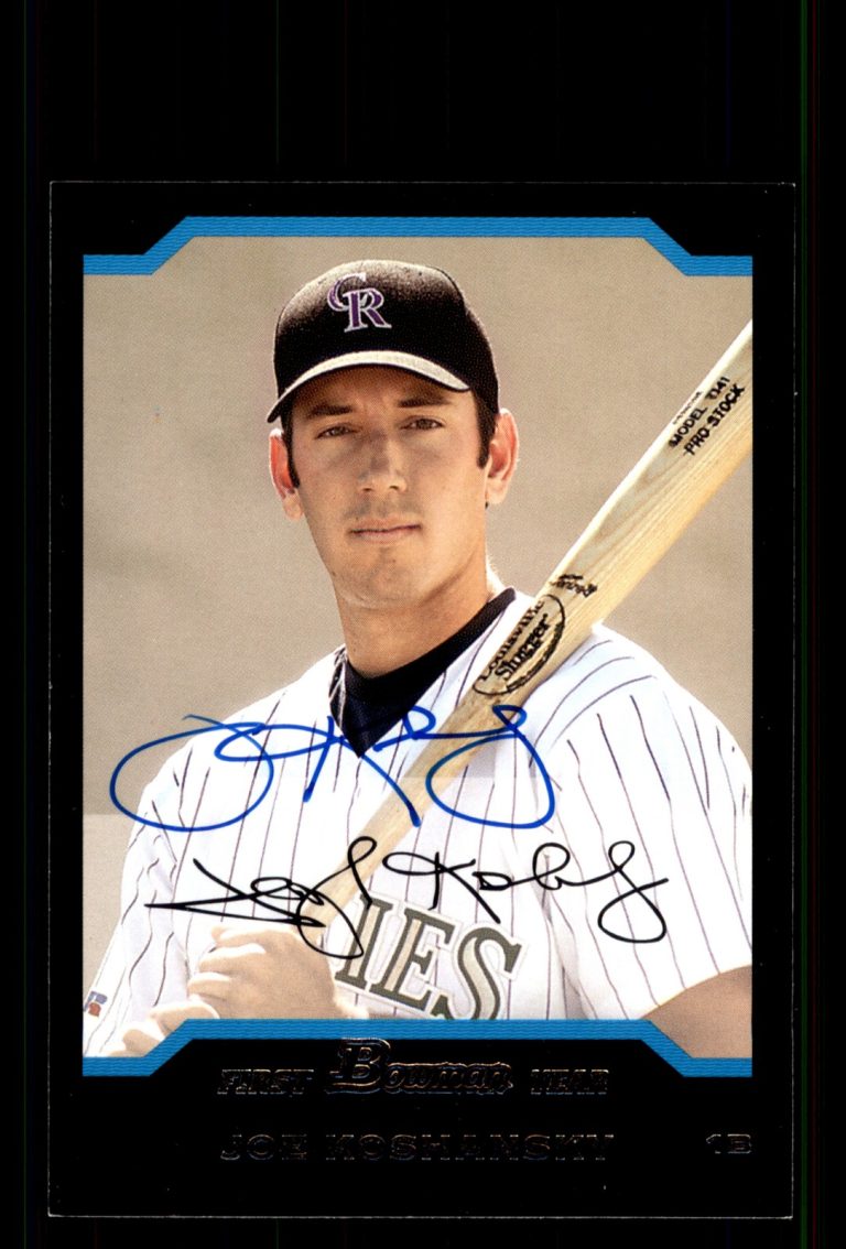 Signed Baseball Card Auto Joe Koshansky 2004 Bowman #BDP55 Rockies