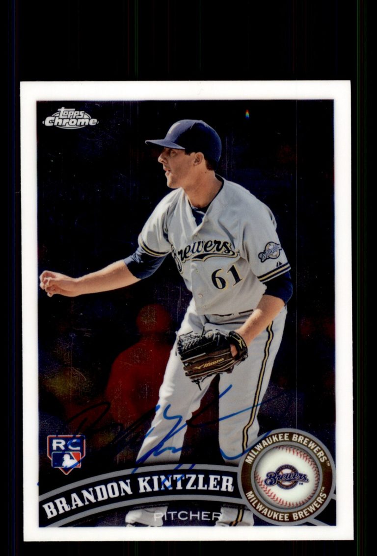 Signed Baseball Card Auto Brandon Kintzler 2011 Topps Chrome #206 Brewers