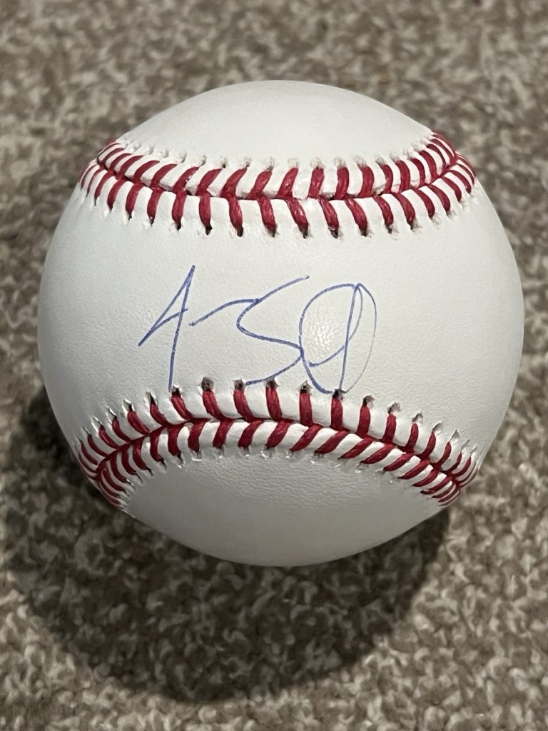 JASON SUDEIKIS SIGNED BASEBALL AUTO ACTOR TED LASSO KANSAS CITY JSA COA