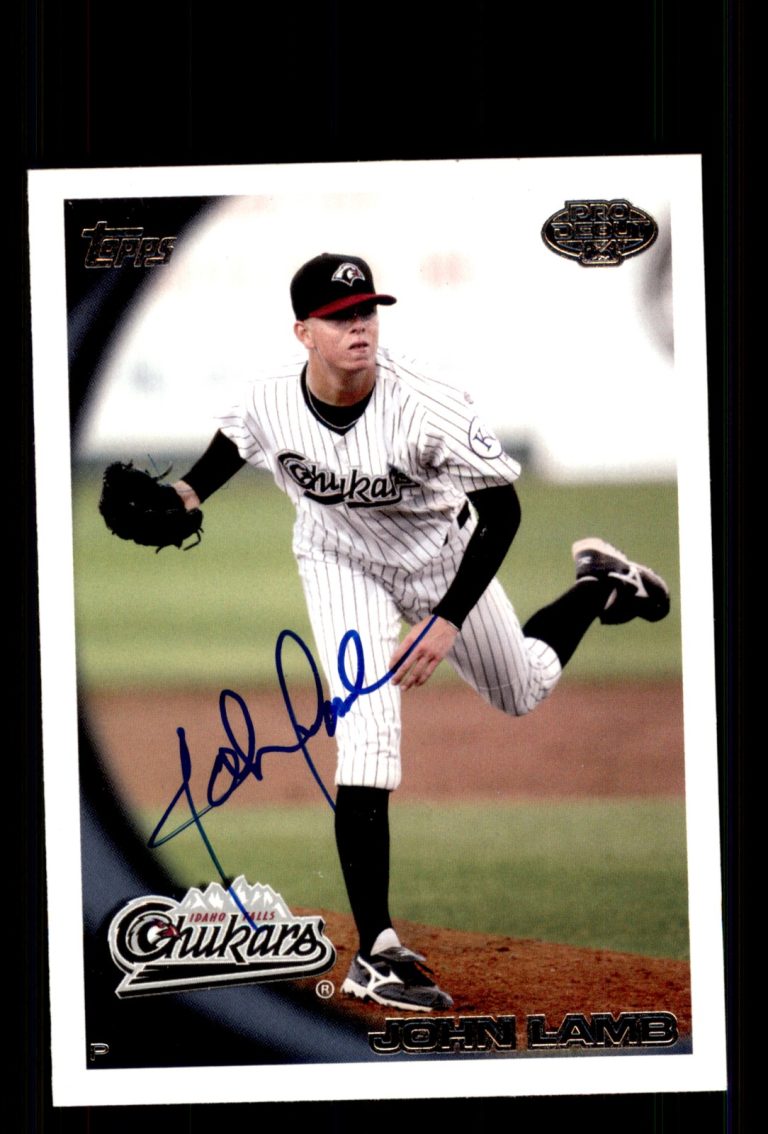 Signed Baseball Card Auto John Lamb 2010 Topps Pro Debut #290 Chukars