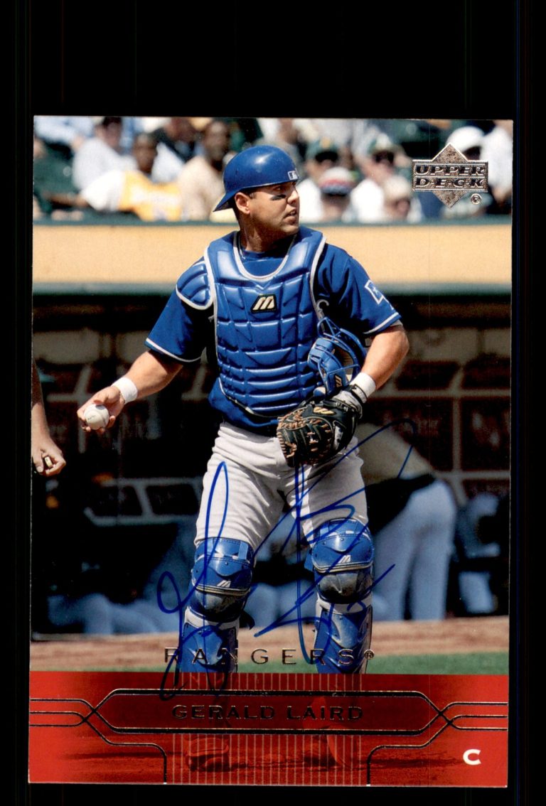 Signed Baseball Card Auto Gerald Laird 2005 Upper Deck #199 Texas Rangers