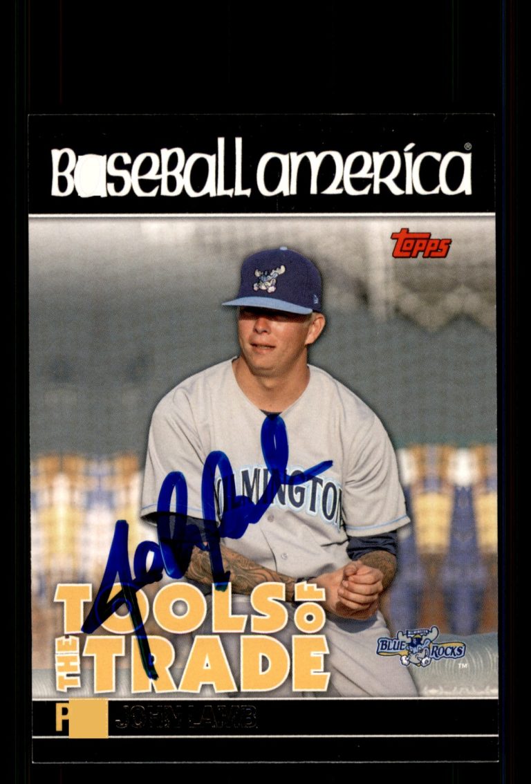 Signed Baseball Card Auto John Lamb 2010 Topps Pro Debut #TT7 Blue Rocks