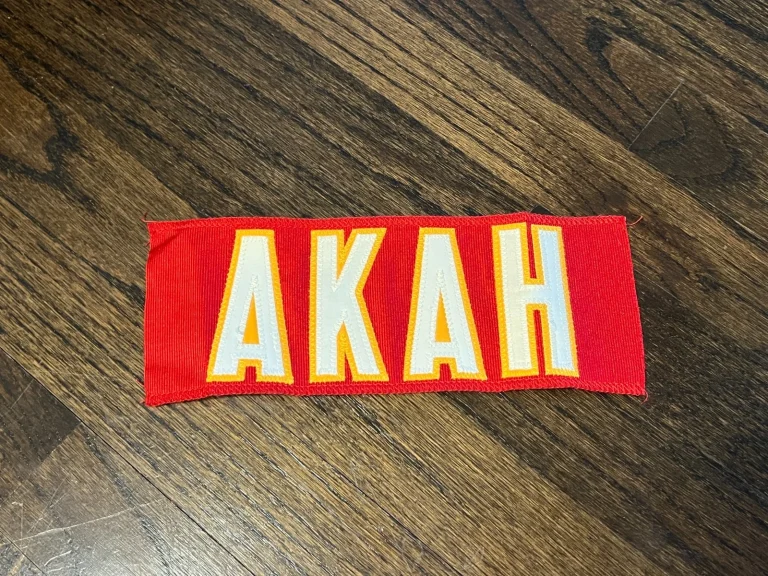 KANSAS CITY CHIEFS GAME USED ? ISSUED JERSEY NAMEPLATE EMMANUEL AKAH