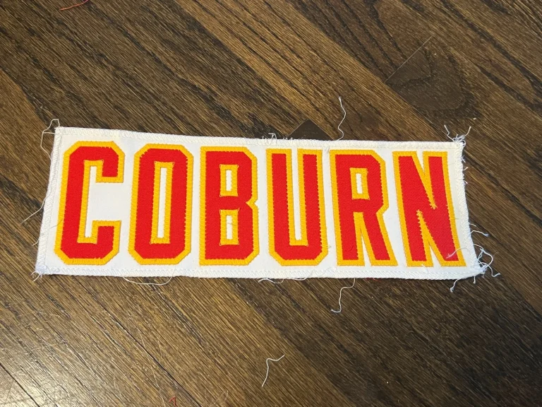 KANSAS CITY CHIEFS GAME USED ? ISSUED JERSEY NAMEPLATE NFL KEONDRE COBURN TEXAS