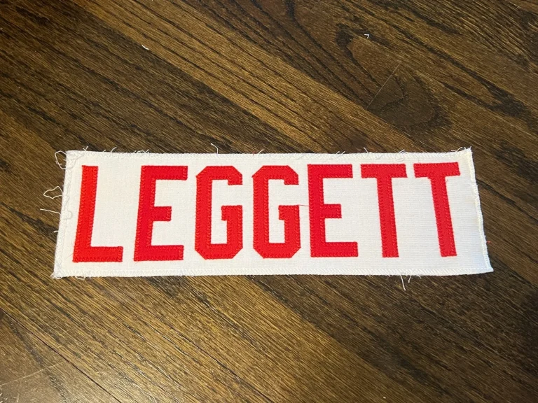 KANSAS CITY CHIEFS GAME USED ? ISSUED JERSEY NAMEPLATE NFL THOMAS LEGGETT