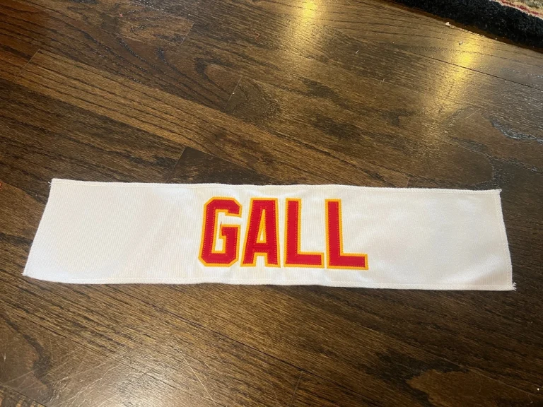 KANSAS CITY CHIEFS GAME USED ? ISSUED JERSEY NAMEPLATE NFL CHRIS GALL INDIANA