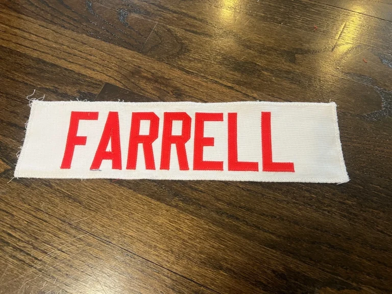KANSAS CITY CHIEFS GAME USED ? ISSUED JERSEY NAMEPLATE NFL NEIL FARRELL LSU