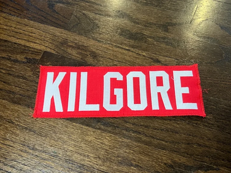 KANSAS CITY CHIEFS GAME USED ? TEAM ISSUED JERSEY NAMEPLATE DANIEL KILGORE