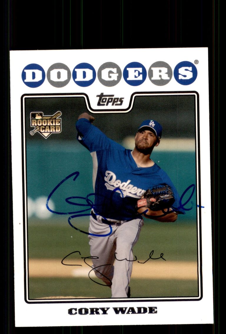 Signed Baseball Card Auto Cory Wade 2008 Topps Updates #UH297 Dodgers