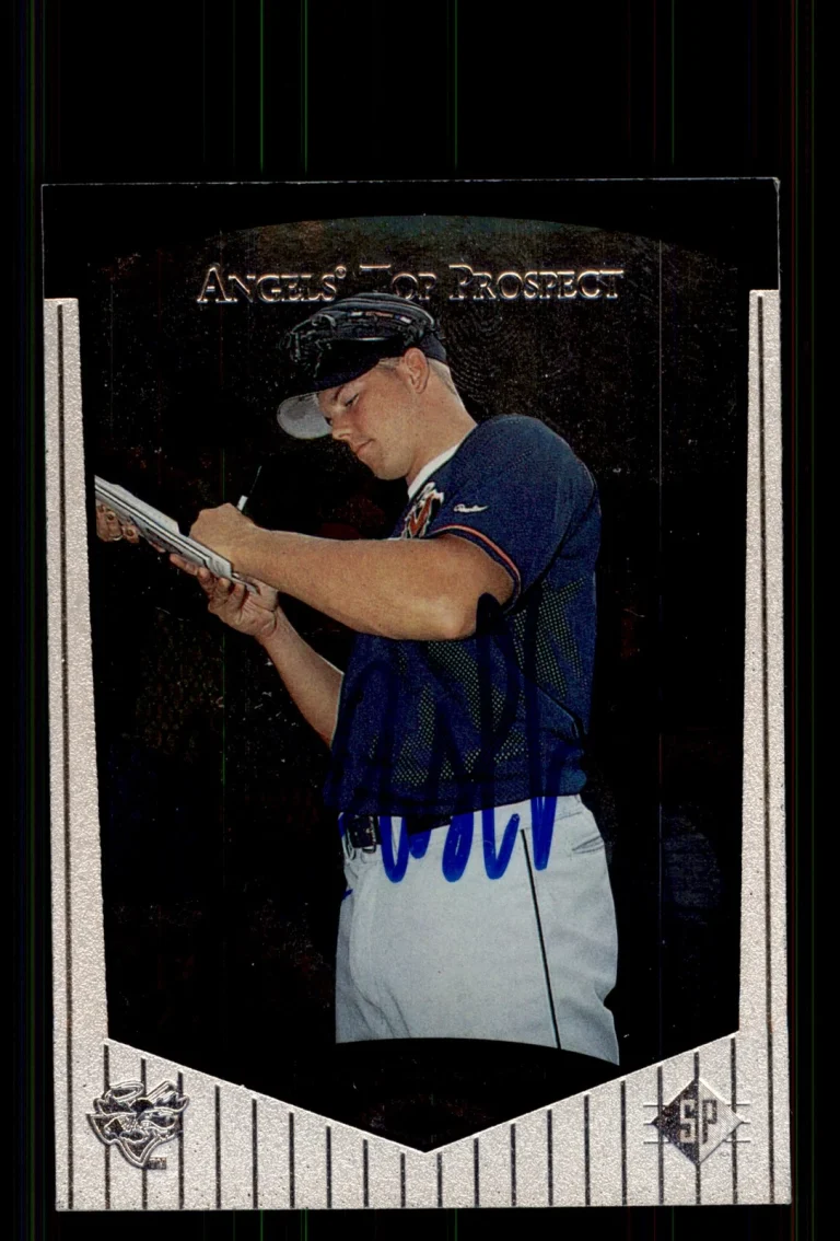 Signed Baseball Card Auto Jarrod Washburn 1998 SP Top Prospects #12 Angels