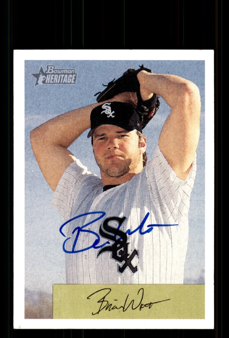 Signed Baseball Card Auto Brian West 2002 Bowman Heritage #263 Chicago White Sox