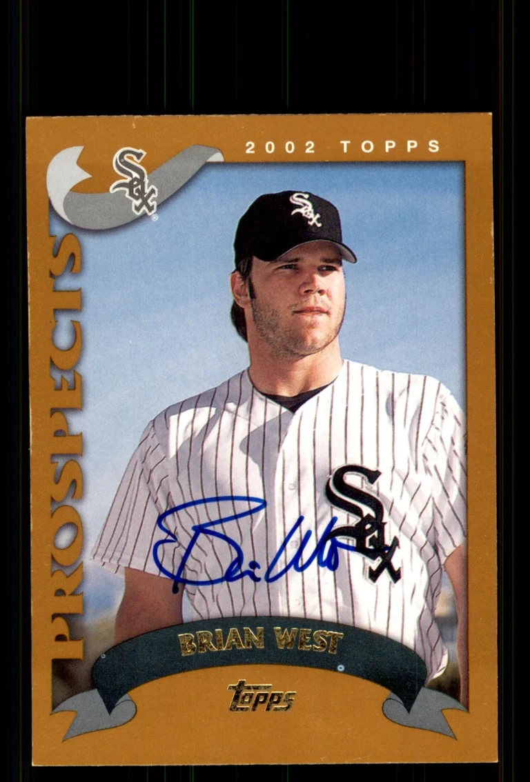 Signed Baseball Card Auto Brian West 2002 Topps Traded #T153 Chicago White Sox