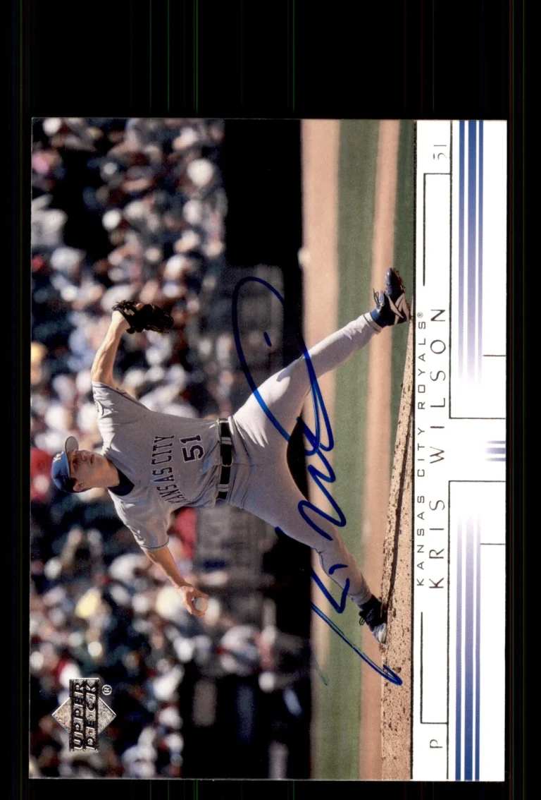 Signed Baseball Card Auto Kris Wilson 2002 Upper Deck #188 Kansas City Royals