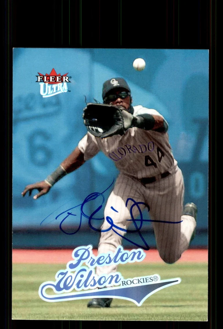 Signed Baseball Card Auto Preston Wilson 2004 Ultra #75 Colorado Rockies