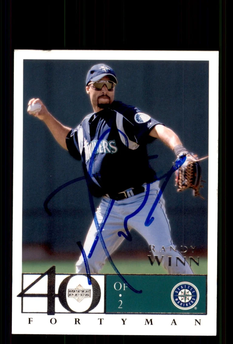 Signed Baseball Card Auto Randy Winn 2003 Upper Deck 40-Man #135 Mariners