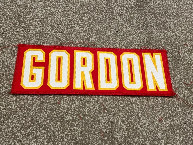 KANSAS CITY CHIEFS GAME USED ? ISSUED JERSEY NAMEPLATE FOOTBALL GORDON