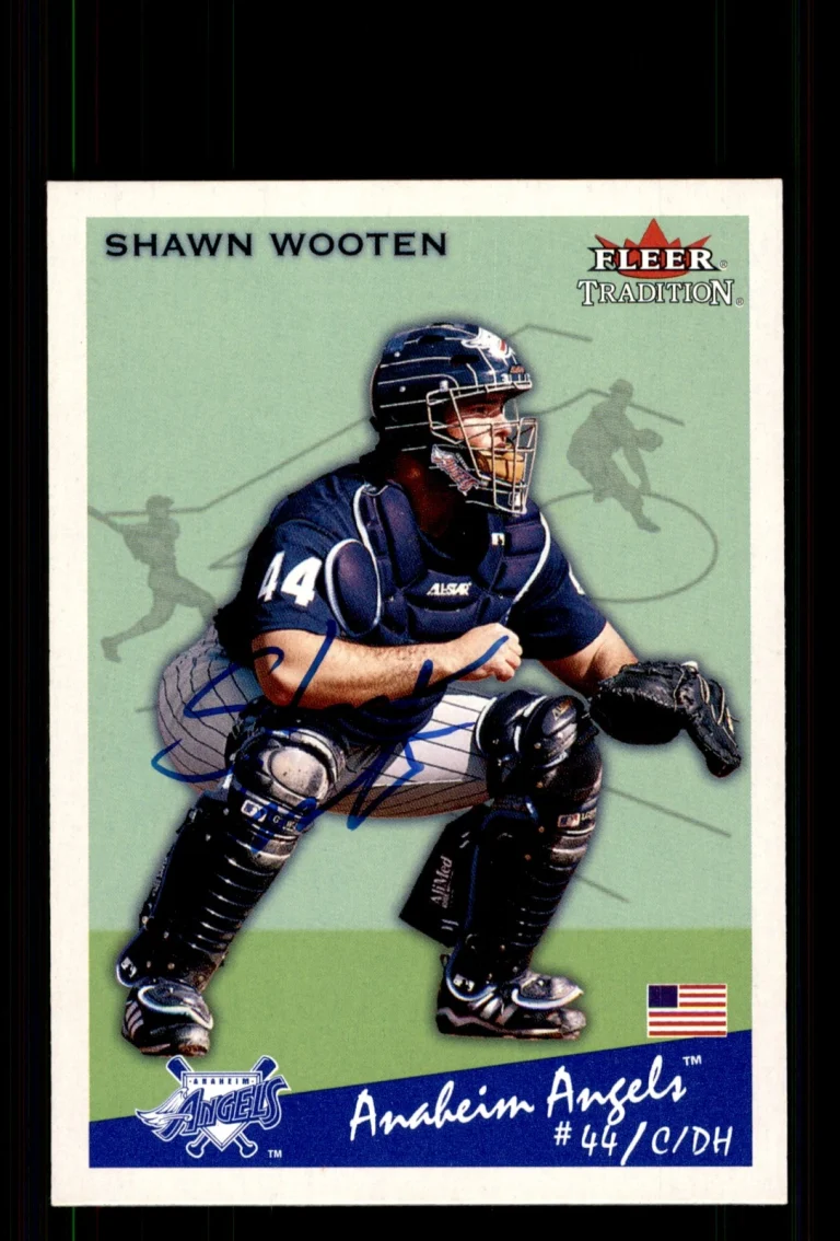 Signed Baseball Card Auto Shawn Wooten 2002 Fleer Tradition #236 Angels