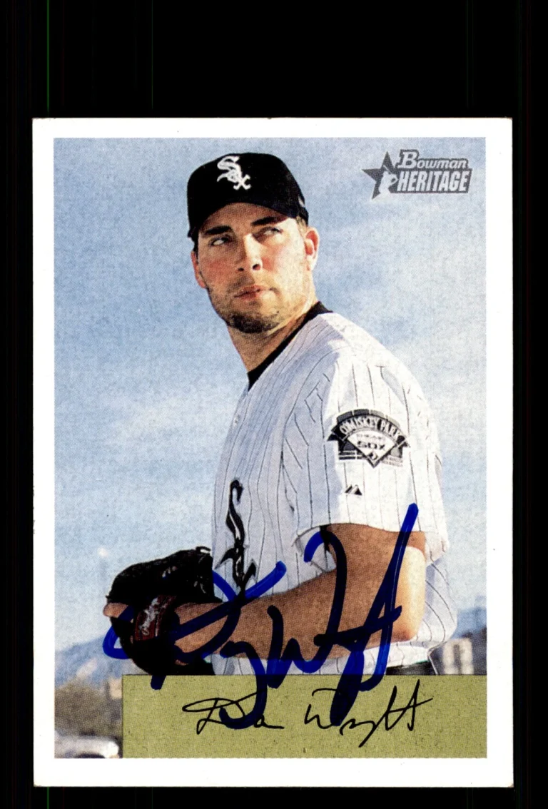 Signed Baseball Card Auto Dan Wright 2002 Bowman Heritage #340 Chicago White Sox