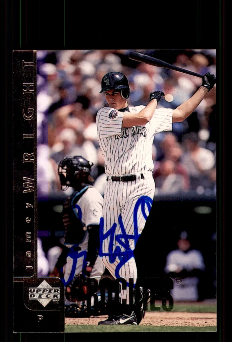 Signed Baseball Card Auto Jamey Wright 1998 Upper Deck #82 Colorado Rockies