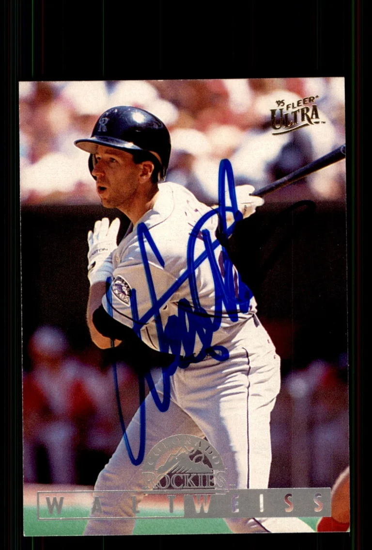 Signed Baseball Card Auto Walt Weiss 1995 Ultra #377 Colorado Rockies