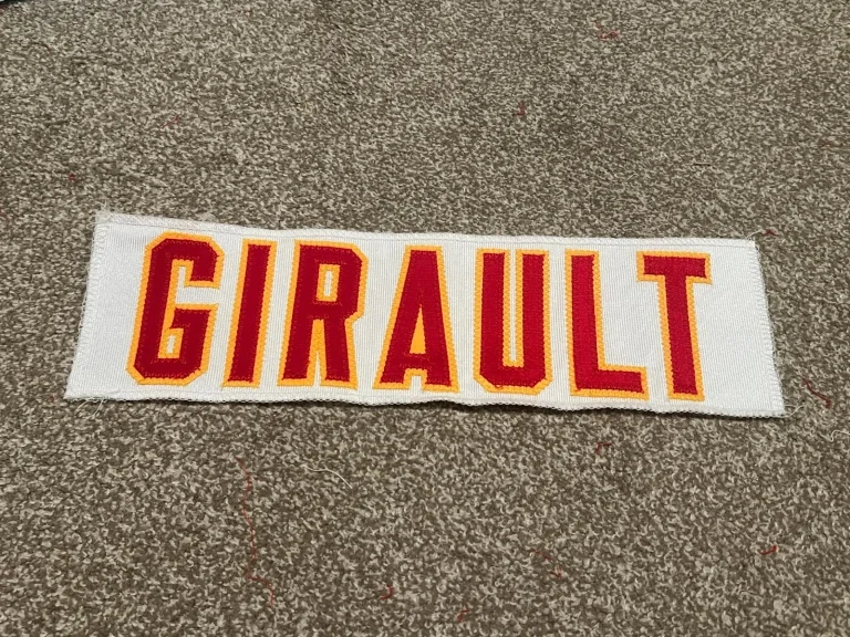 KANSAS CITY CHIEFS GAME USED ? ISSUED JERSEY NAMEPLATE NFL RON GIRAULT RUTGERS