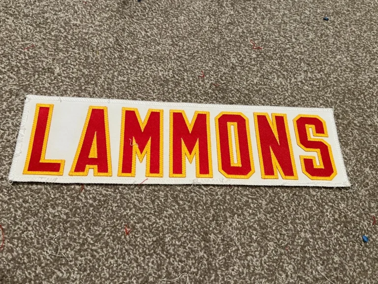 KANSAS CITY CHIEFS GAME USED ? ISSUED JERSEY NAMEPLATE NFL CHRIS LAMMONS