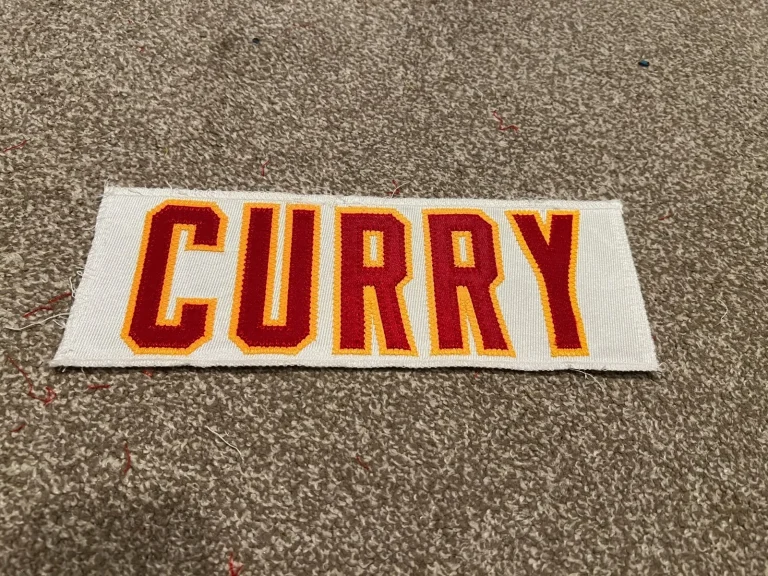 KANSAS CITY CHIEFS GAME USED ? ISSUED JERSEY NAMEPLATE NFL FOOTBALL CURRY