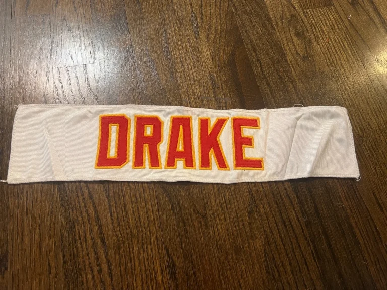 KANSAS CITY CHIEFS GAME USED ? TEAM ISSUED JERSEY NAMEPLATE NFL DRAKE