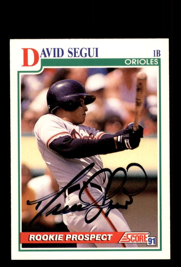 Signed Baseball Card Auto David Segui 1991 Score #362 Baltimore Orioles