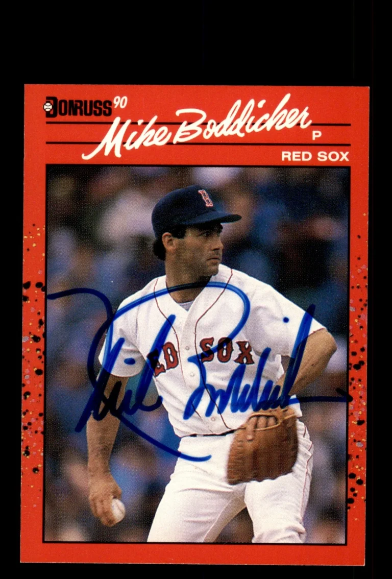 Signed Baseball Card Auto Mike Boddicker 1990 Donruss #280 Boston Red Sox