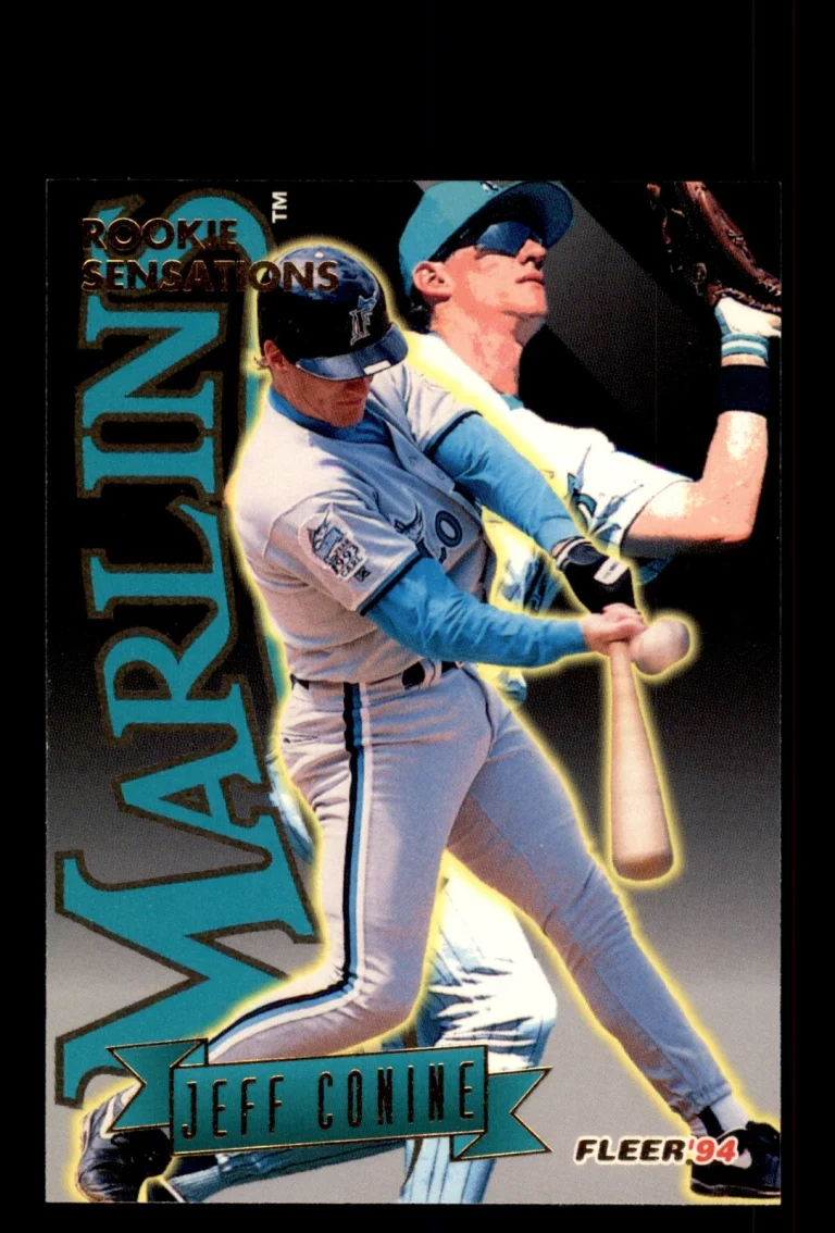 Signed Baseball Card Auto Jeff Conine 1994 Fleer #5 Florida Marlins