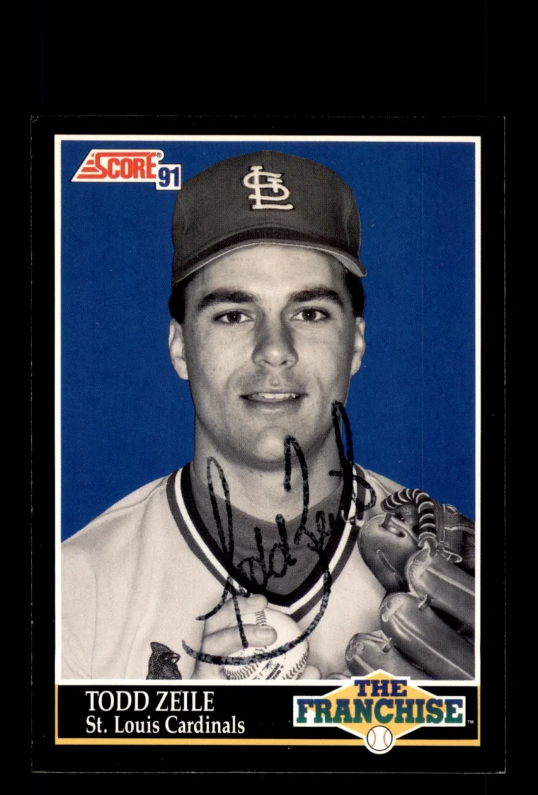 Signed Baseball Card Auto Todd Zeile 1991 Score #869 St. Louis Cardinals