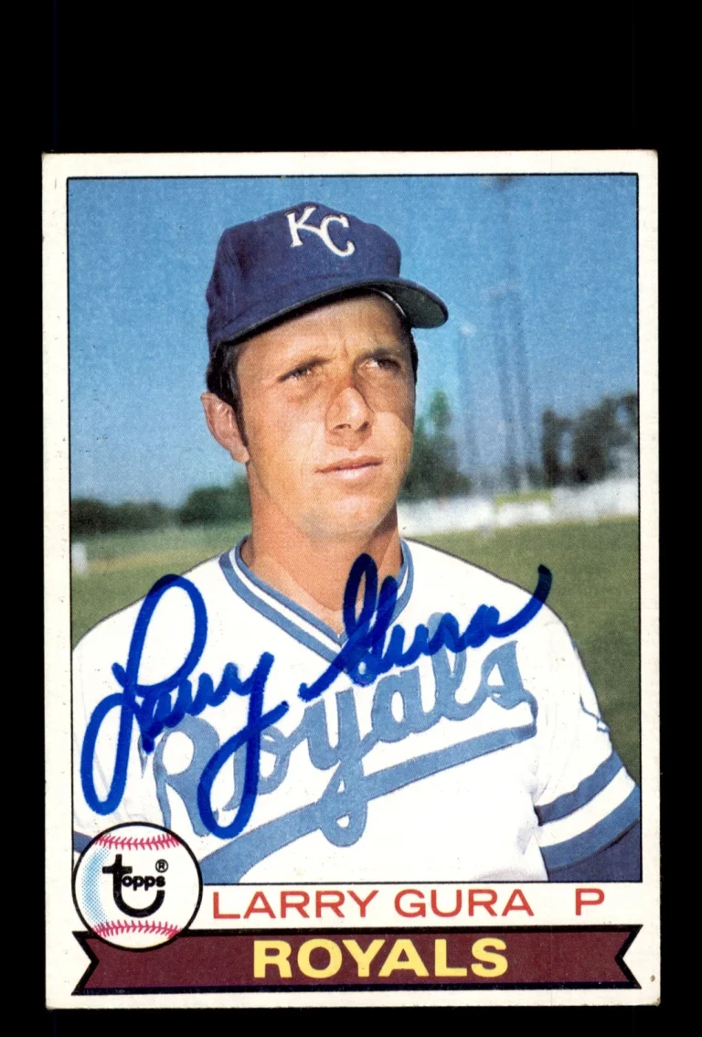 Signed Baseball Card Auto Larry Gura 1979 Topps #19 Kansas City Royals