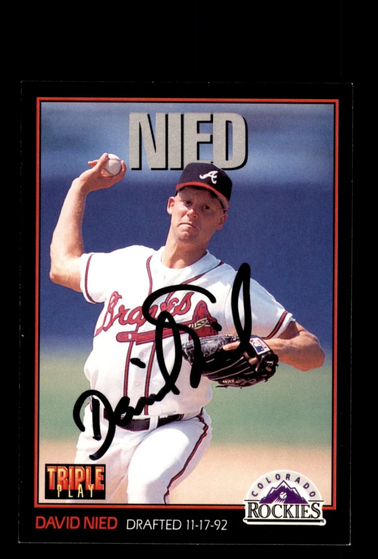 Signed Baseball Card Auto David Nied 1993 Triple Play #105 Colorado Rockies
