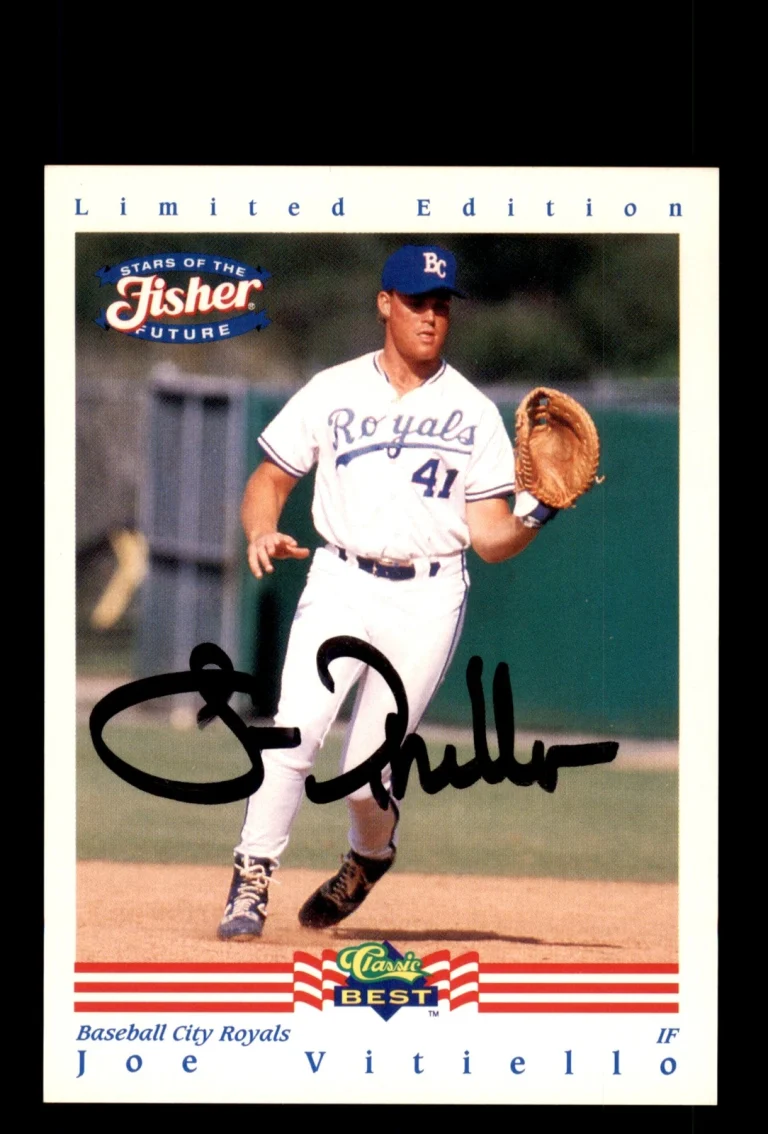 Signed Baseball Card Auto Joe Vitiello 1992 Classic Best Fisher Nuts #1 Royals
