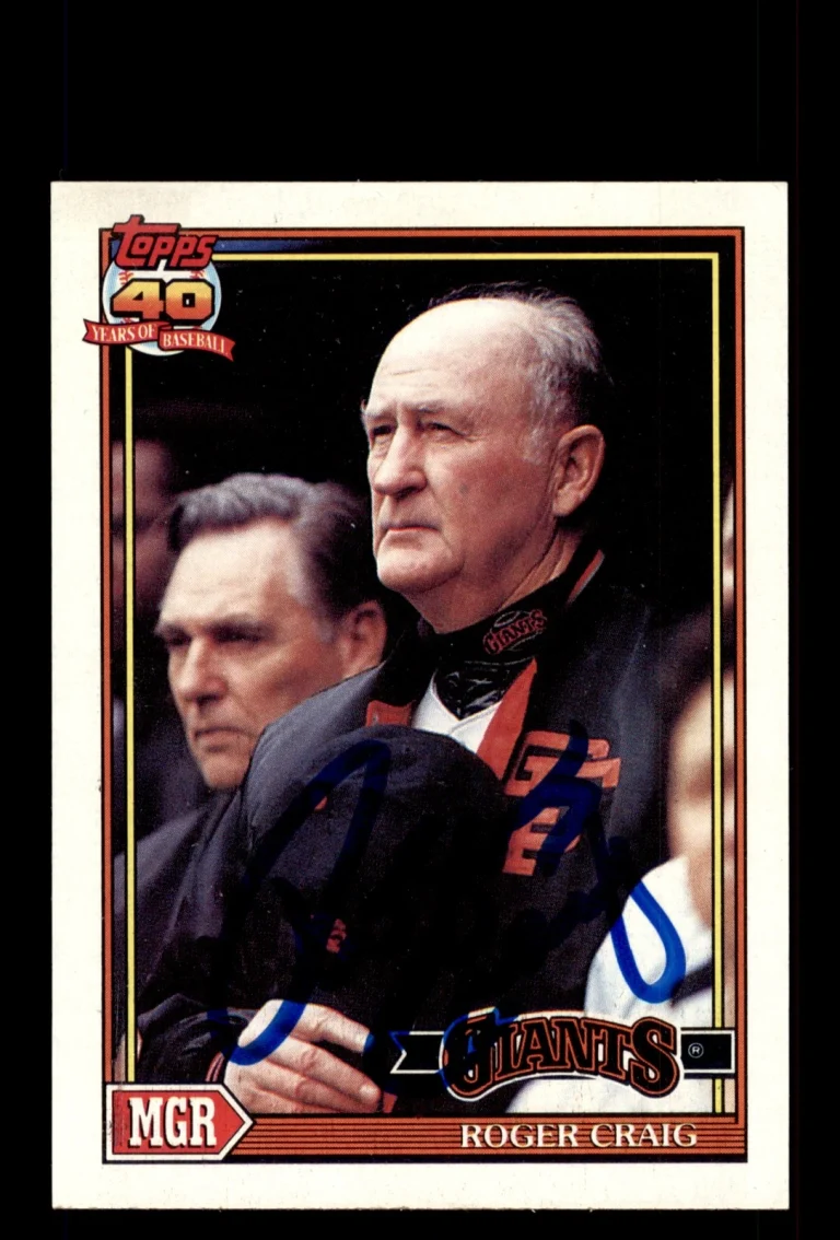 Signed Baseball Card Auto Roger Craig 1991 Topps #579 San Francisco Giants