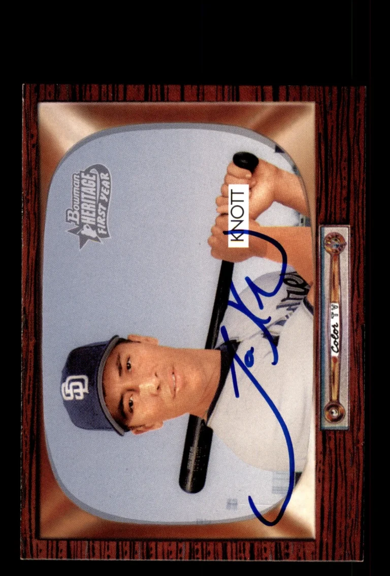 Signed Baseball Card Auto Jon Knott 2004 Bowman Heritage #335 San Diego Padres