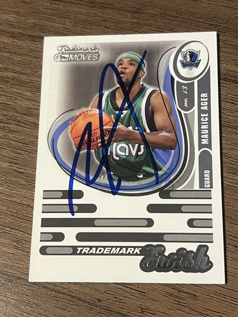 Signed Basketball Card Auto Maurice Ager 2006-07 Topps Trademark Moves #TSW-5