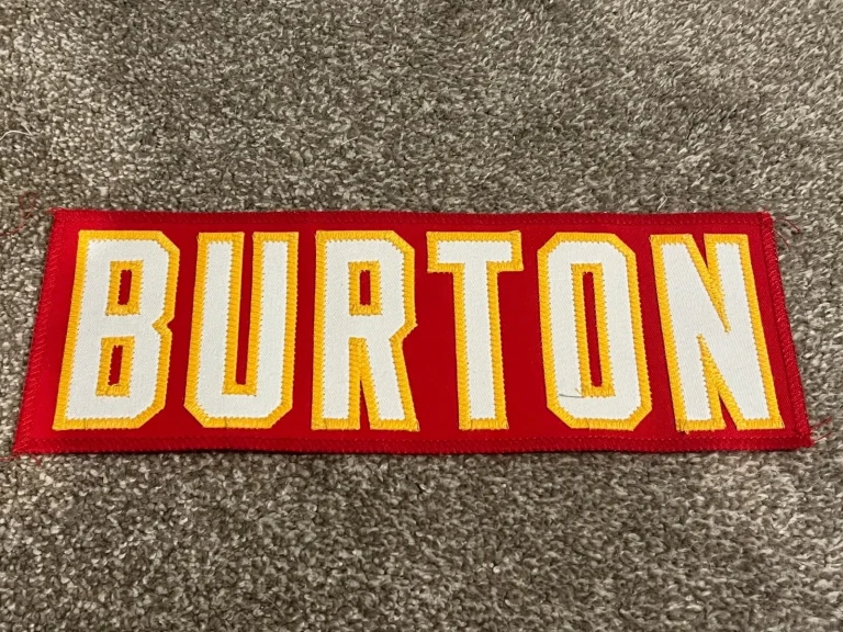 KANSAS CITY CHIEFS GAME USED ? ISSUED JERSEY NAMEPLATE NFL RED MICHAEL BURTON