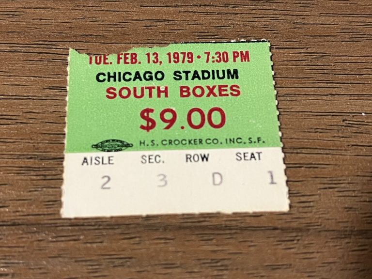 VTG Basketball Ticket Stub NBA 2/13 1979 Denver Nuggets v. Chicago Bulls
