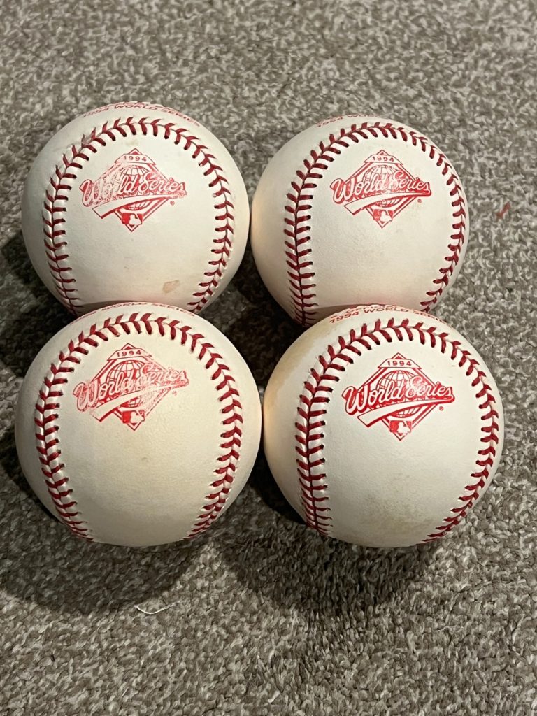 (4) 1994 World Series Rawlings MLB Baseball Official VTG STRIKE YEAR