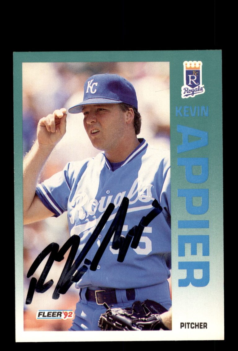 Signed Baseball Card Auto Kevin Appier 1992 Fleer #150 Kansas City Royals