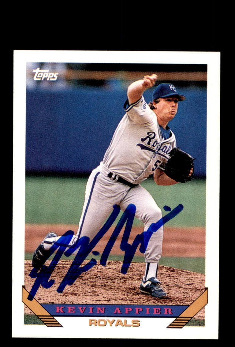 Signed Baseball Card Auto Kevin Appier 1993 Topps #76 Kansas City Royals