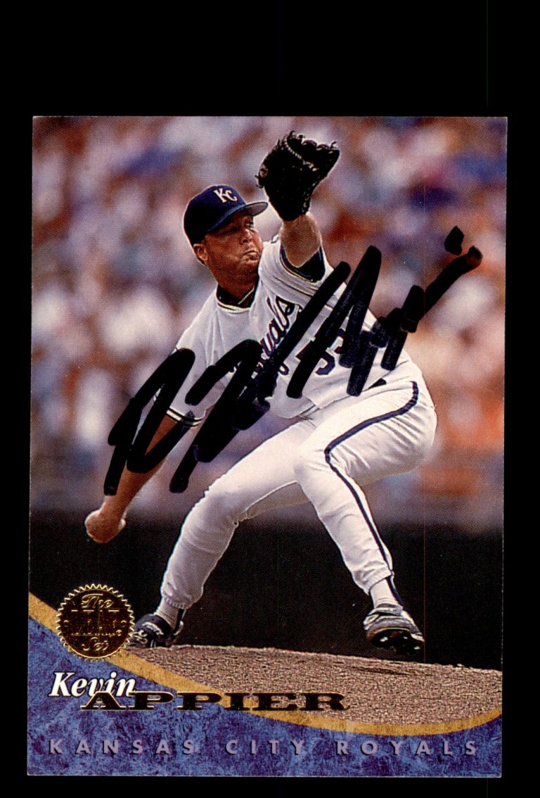 Signed Baseball Card Auto Kevin Appier 1994 Leaf #70 Kansas City Royals