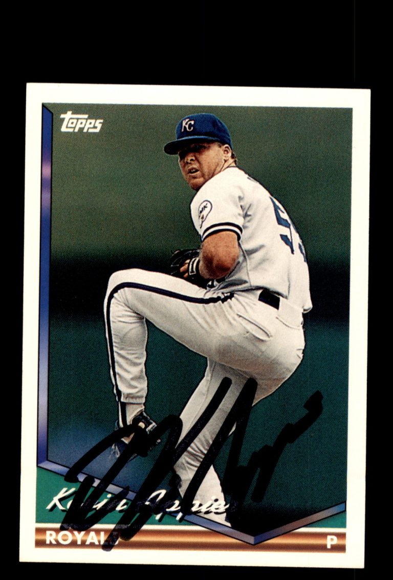 Signed Baseball Card Auto Kevin Appier 1994 Topps #701 Kansas City Royals