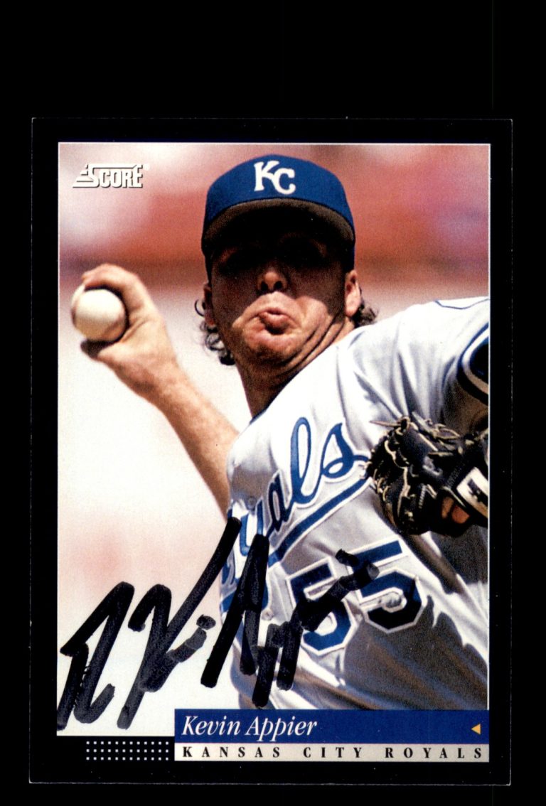 Signed Baseball Card Auto Kevin Appier 1994 Score #359 Kansas City Royals