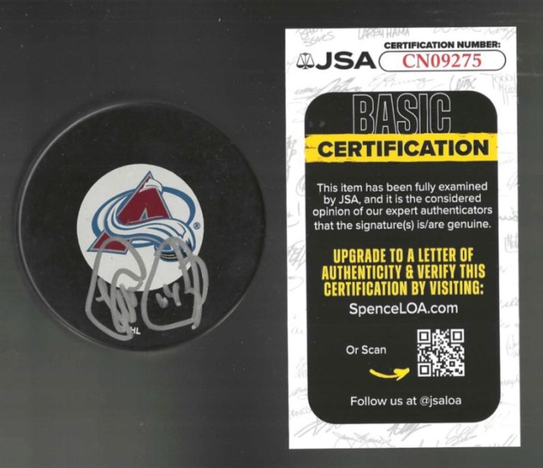 Theo Fleury Signed Colorado Avalanche Puck JSA COA